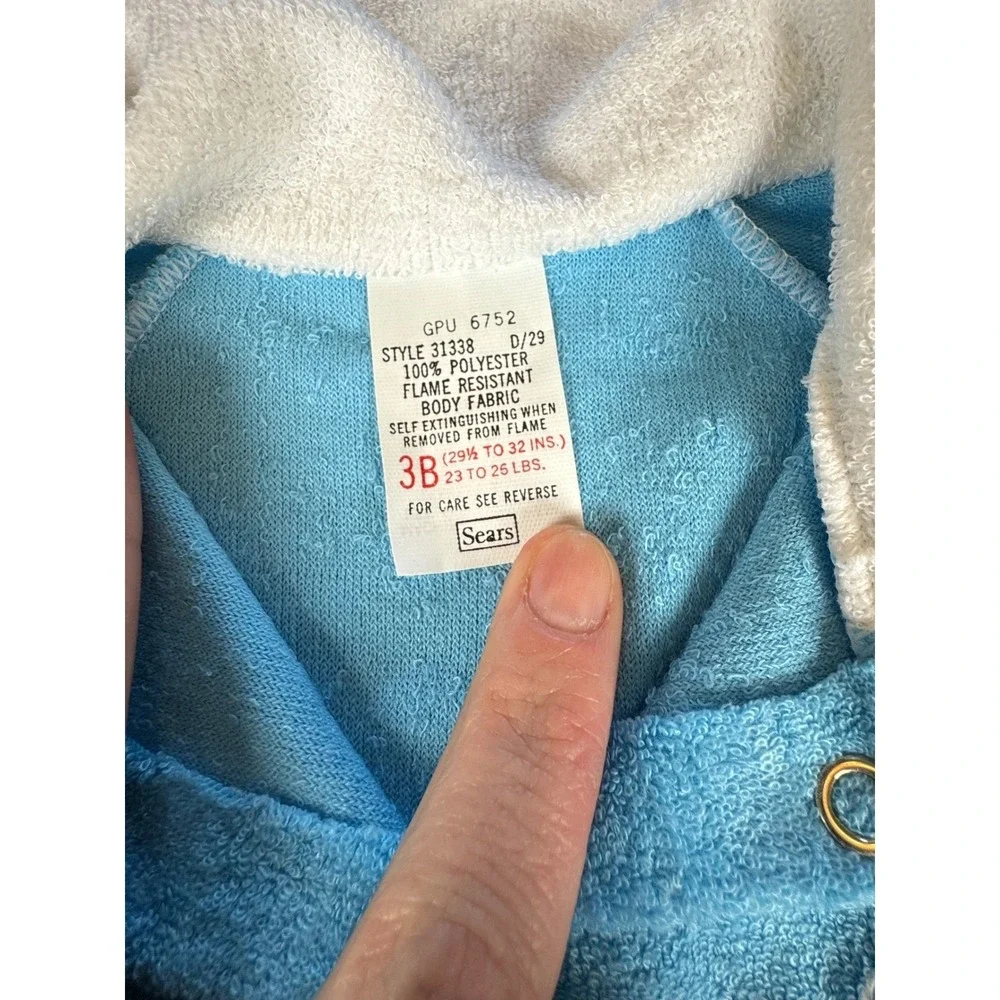 Vintage Baby Sleeper Pajamas Terry Cloth Retro Nursery‎ Decor Boy Bundle Romper